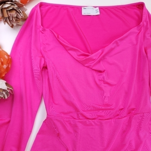 ASOS Pink Cowl Neck Slip Dress Sz 6 - Picture 2 of 11